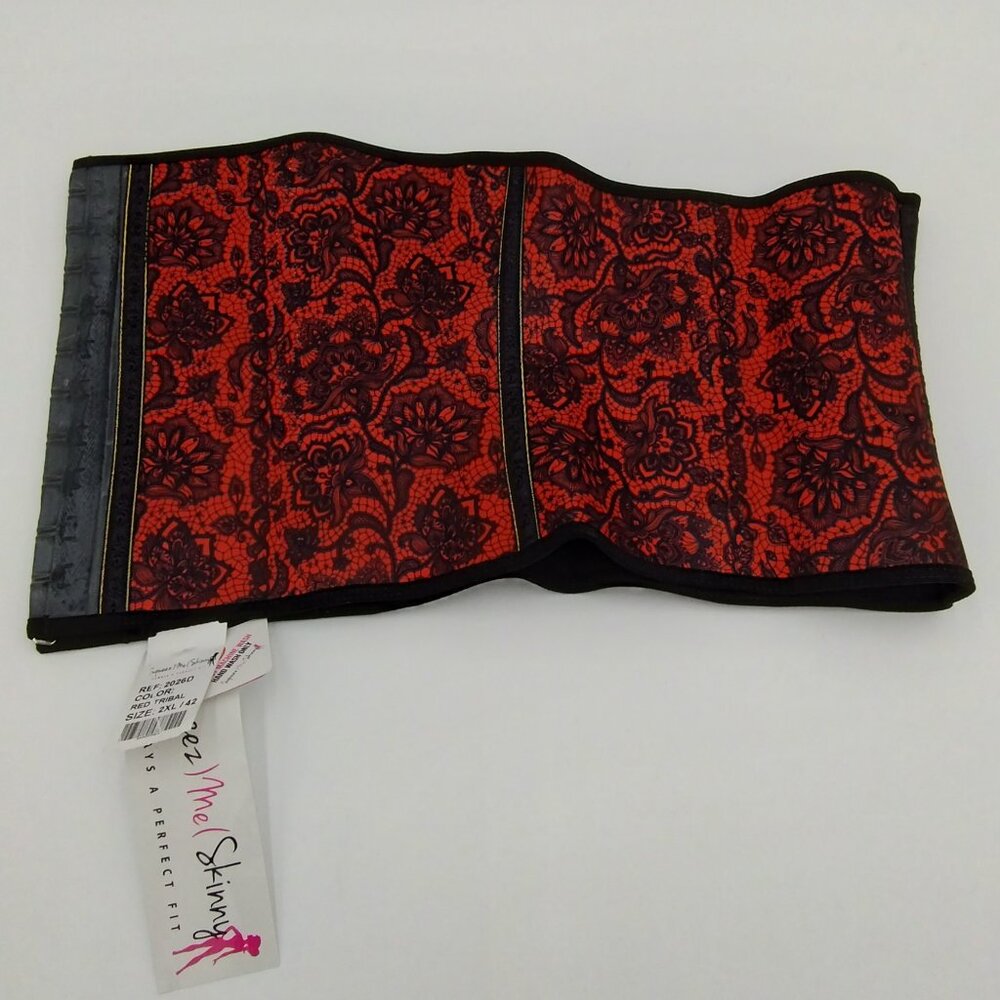 Squeez Me Skinny Tribal Red 10 inch Waist Trainer  Size 2XL  NWT